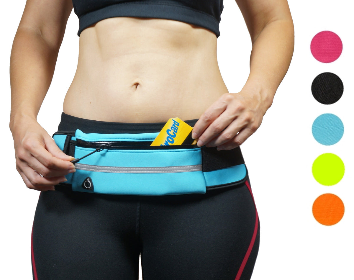Dimok Runners Belt Waist Pack - Water Resistant Running Belt Fanny Pack