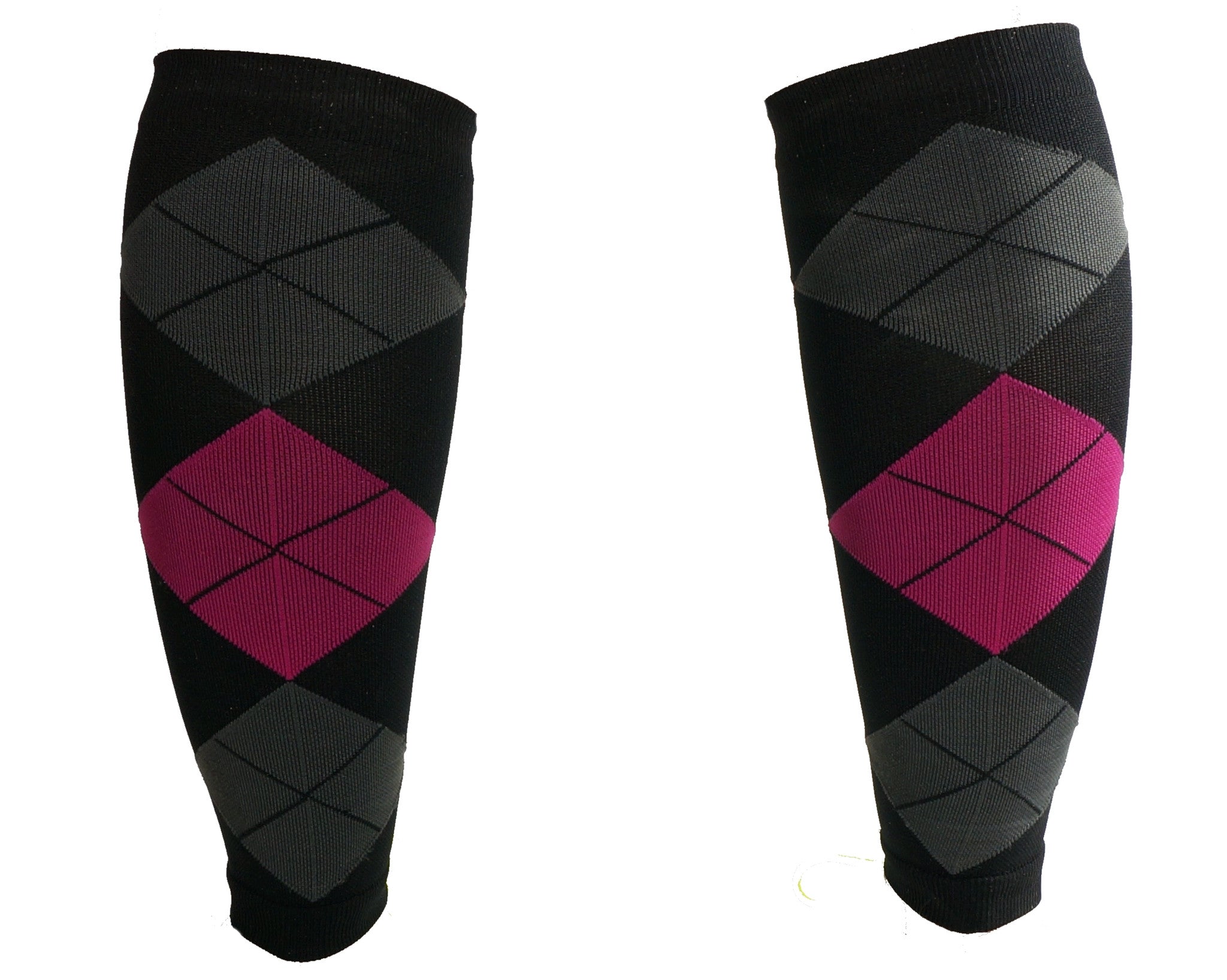 Pink Argyle Graduated Calf Compression Sleeves – Dimok