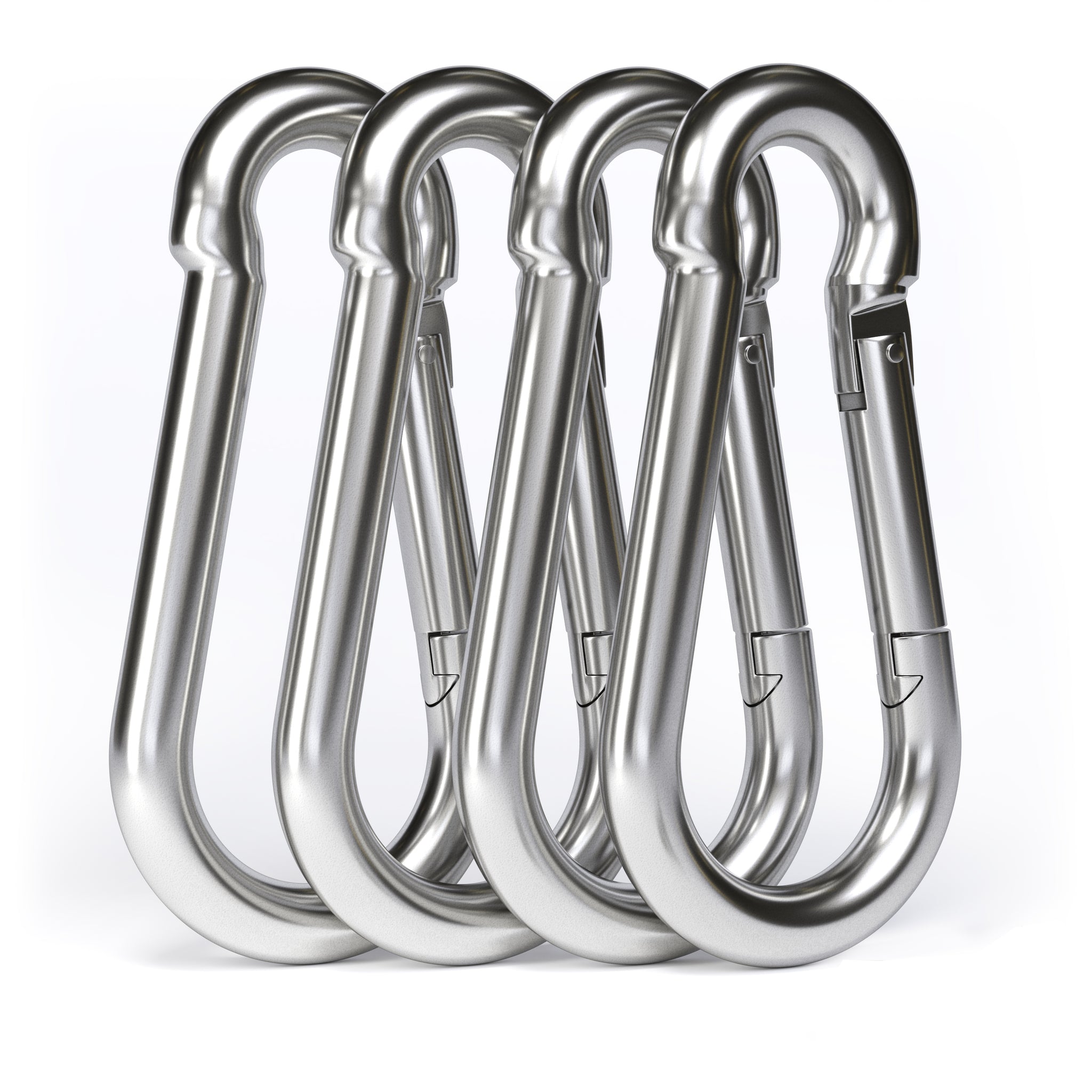 30 PCS Stainless Steel Carabiner Clip Spring-Snap Hook M4 1.8 Inch Heavy  Duty Carabiner Clips